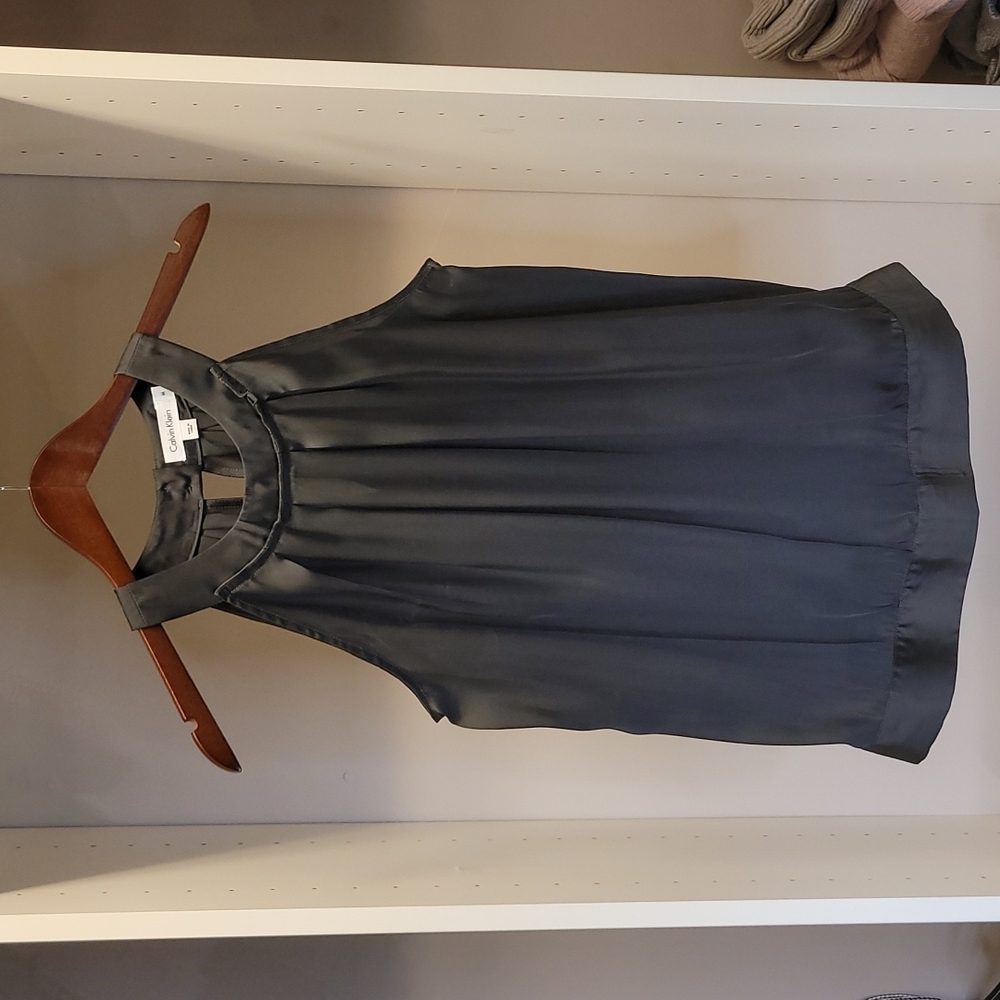 Calvin Klein Charcoal Gray Halter Top Size Medium